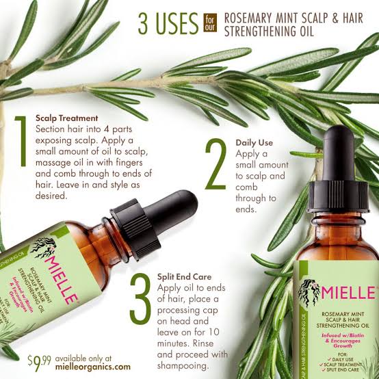 MIELLE Rosemary Mint Scalp & Hair Strengthening Oil